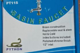 1/2" Basin Facuet PT115 Tap CP 350(PYTHON)