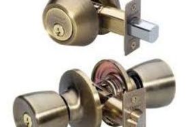 Dead Bolt Lock (BRPB01)S/C PB (Single)(Brown ) (Polished Brass)